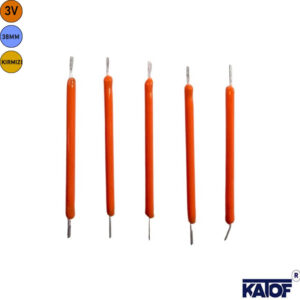 3V 38 mm Kırmızı Cob Filament LED – Sert Çubuk