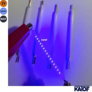 3V 38 mm Mavi Cob Filament LED – Sert Çubuk - Görsel 4