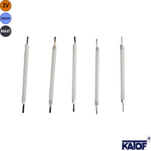 3V 38 mm Mavi Cob Filament LED – Sert Çubuk