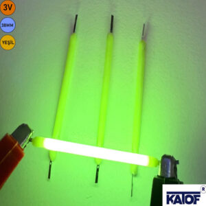 3V 38 mm Yeşil Cob Filament LED – Sert Çubuk - Görsel 3