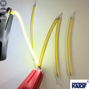 3V 60 mm Beyaz Esnek Filament LED – Retro Dekoratif Aydınlatma - Görsel 3