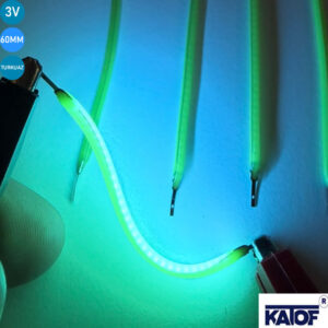 3V 60 mm Turkuaz Esnek Filament LED – Retro Dekoratif Aydınlatma - Görsel 3