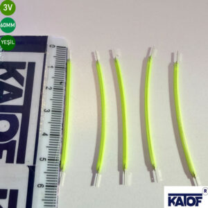 3V 60 mm Yeşil Esnek Filament LED – Retro Dekoratif Aydınlatma - Görsel 3