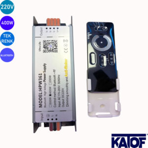 HPW361 400W DC 220V LED Güç Kaynağı ve Dimmer – Bluetooth ve RF Kumandalı, Titreşim Önleyici
