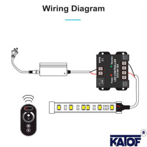 30A 5-24V Tek Renk Led Dokunmatik Kumandalı Kontrol Modülü - Görsel 5
