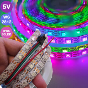 5V WS2812b IP65 RGB Pixel Şerit 60Ledli (5 Metre)