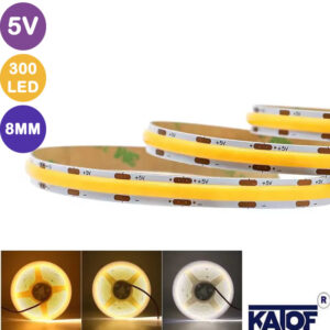 5 Volt 300Ledli 8mm IP20 Cob Şerit Led - Görsel 3