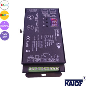 D4C-XE 4 Kanal DMX512 Sabit Akım LED Decoder (700-1750mA), RGB/RGBW Power LED Sürücü - Görsel 3