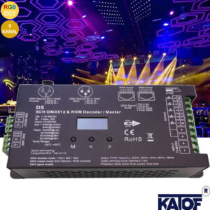 5 Kanal DMX512 RDM LED Decoder 12-24V 6A RGB CCT Dimmer Şerit LED Kontrolcü