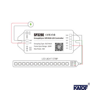 SP328E RGB Pixel Led Bluetoothlu APP Kontrollü Cihaz - Görsel 3