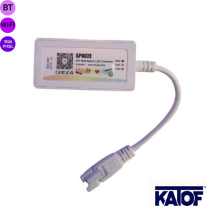 SP802E Wi-Fi ve Bluetooth RGB Pixel Matrix LED Kontrol Cihazı – 1024 Pixel, 5–24V DC