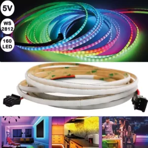 5V WS2812B 160LEd/MT. ARGB Pixel Cob Şerit Led (5Mt.)