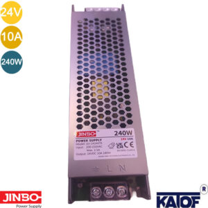 24Volt 10Amper 240W İç Mekan Slim Kasa Metal Adaptör Jinbo