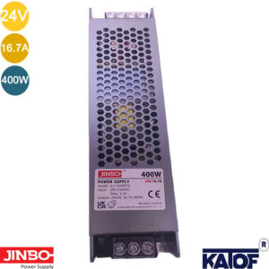 24Volt 16.7Amper 400W İç Mekan Slim Kasa Metal Adaptör Jinbo