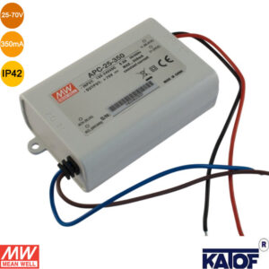 APC-25-350 LED Sürücü 25-70V 350mA IP42 Sabit Akım Adaptör