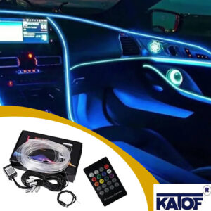 12V Araç İçi Ambiyans LED RGB Neon İp 5 Parça Bluetooth App Kontrollü Set - Görsel 3