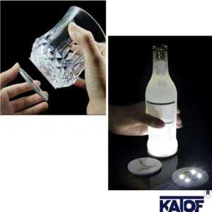 LED Işıklı Bardak Altlığı Şişe Altı Aydınlatma, Dekoratif Led Altlık - Görsel 6