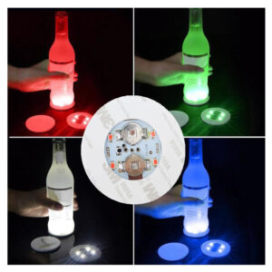 LED Işıklı Bardak Altlığı Şişe Altı Aydınlatma, Dekoratif Led Altlık - Görsel 7