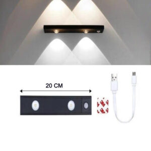 20cm Şarjlı Sensörlü LED Dolap Lambası 3 Renk Ayarlı USB Şarjlı Işık