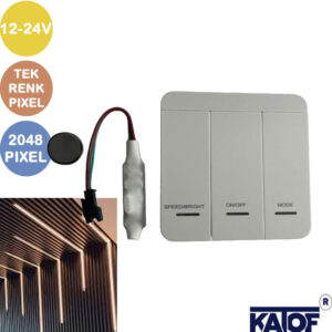 12-24Volt Tek Renk Pixel Led Kontrol Anahtarlı Duvar Tipi